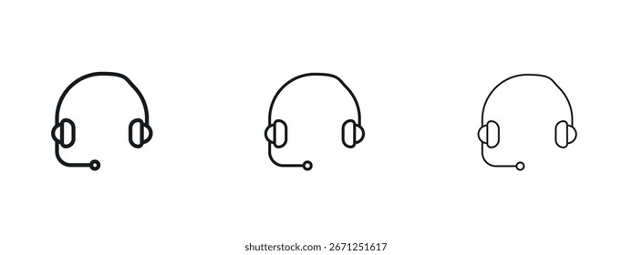 Icono de auriculares Ilustración vectorial eps. Ilustraciones de esquema de Vector
