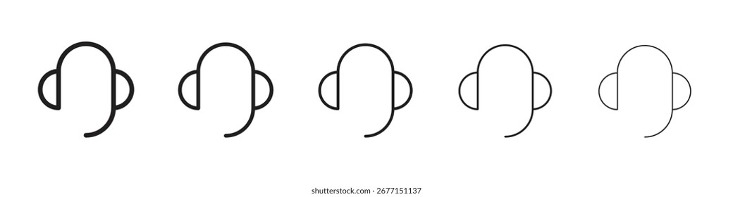 Ilustração isolada do vetor do ícone do headset