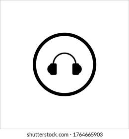 headset icon vector illustration logo template