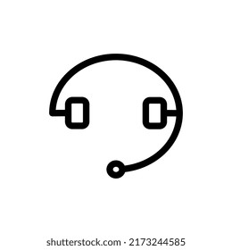 Plantilla de logotipo de ilustración de vectores de iconos de auriculares para muchos fines. Aislado sobre fondo blanco.