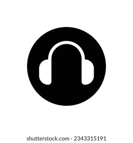 Headset icon vector illustration logo template for many purpose. Isolated on white background