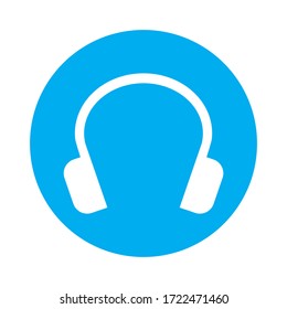 headset icon vector illustration on white background