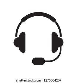 Headset icon vector isolated