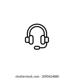 Vector de icono de auriculares aislado
Auriculares con micrófono en fondo blanco. Diseño de auriculares con vector de línea.
