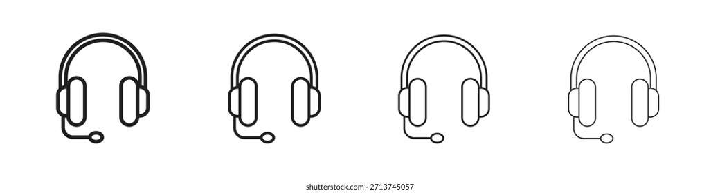 Headset-Symbol. Vektorisolierte Piktogramme.