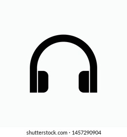 headset icon vector isolated sign