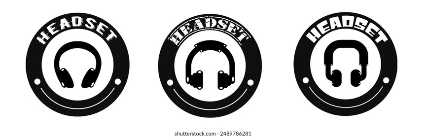 Headset icon vector. Logo design for business. Stock vector.