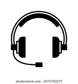 headset icon vector or logo illustration style 