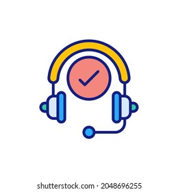 Icono de auriculares en vector. Logotipo