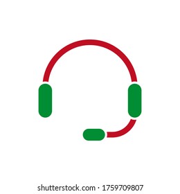Headset-Symbol, Vektorgrafik-Design-Vorlagen auf weißem Hintergrund