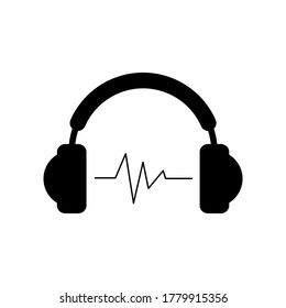 Headset-Symbol, Vektorgrafik auf weißem Hintergrund