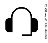 Headset Icon Vector Symbol Design Illustration