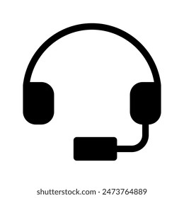 Headset Icon Vector Symbol Design Illustration