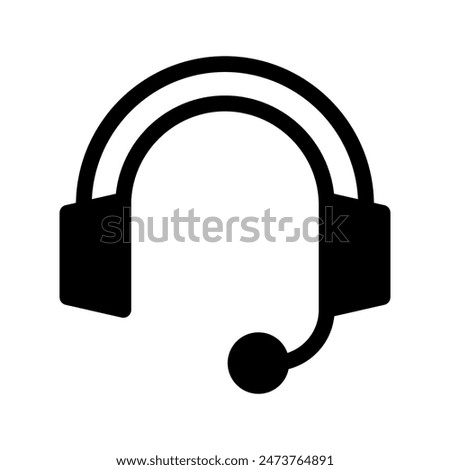 Headset Icon Vector Symbol Design Illustration