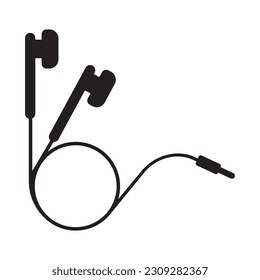 diseño del logotipo de la ilustración de la plantilla de vectores de iconos de auriculares con micrófono