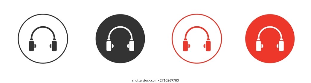 Headset icon. web vector design