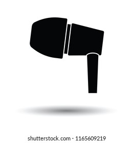 Headset  icon. White background with shadow design. Vector illustration.