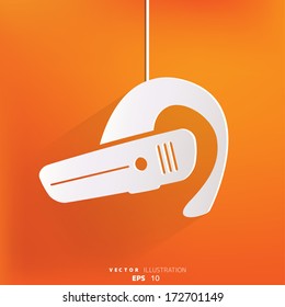 Headset icon. Wireless connection