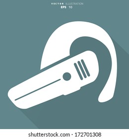 Headset icon. Wireless connection