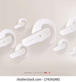 Headset icon. Wireless connection