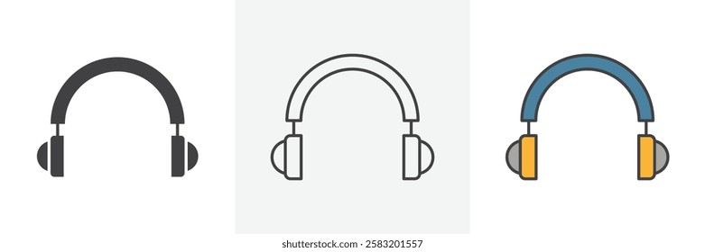 Headset icons pack for website designs