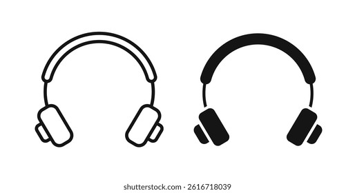 Headset icons set for website design