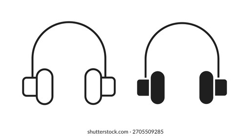 Ícones de headset para usar web design, ilustração logo.Symbol.