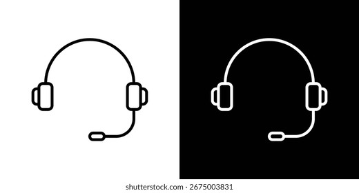 Headset-Symbole, Vektorsymbol mit dem besten Strich EPS