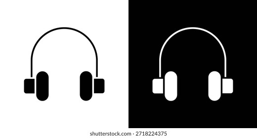 Headset icons. Vector Template Illustration Symbol Pixels Perfect