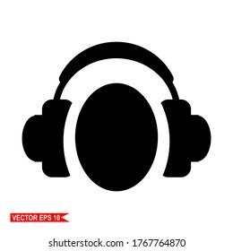 
auriculares, auriculares de ilustración con un estilo plano,