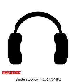 
auriculares, auriculares de ilustración con un estilo plano,