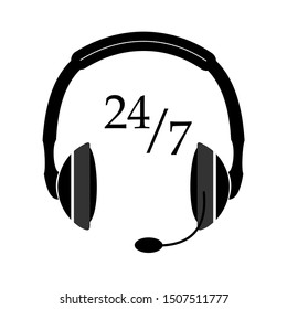 	
headset isolated flat vector icon