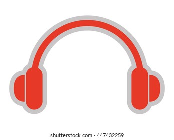 headset isolated icon design, vector illustration  graphic