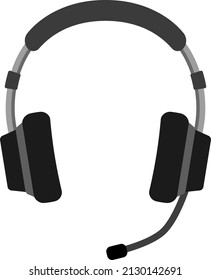A headset isolated vector illustration.
