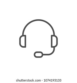 Headset line icon