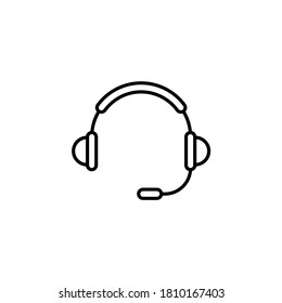 Headset line icon symbol vector design