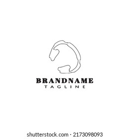 headset logo cartoon icon design template black modern isolated vector illustration