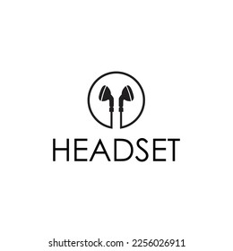 Headset logo design symbols templates