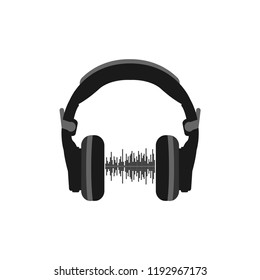 headset logo icon design template vector