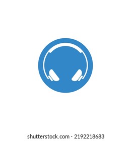 headset logo icon vector template