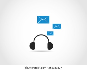 Headset Mail Message Music