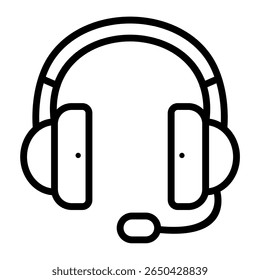 Auriculares con el logotipo del icono del micrófono