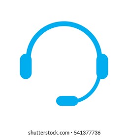 headset with microphone, chat icon, vector illustration EPS 10