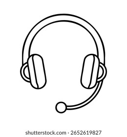 A headset with microphone on a headphones audio