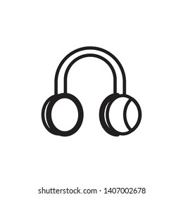Headset Multimedia Vector Icon Illustration