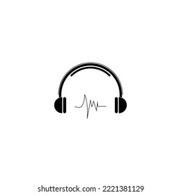 Vektordesign-Vorlagen für Headset-Musik