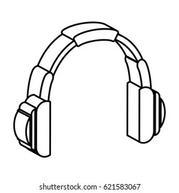 headset music isolated icon