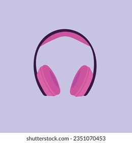 
auriculares con fondo púrpura