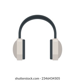 Headset sales icon flat vector. Gamer microphone. Support call isolated
