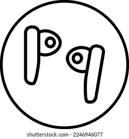Headset silhouette icon on white background..eps
